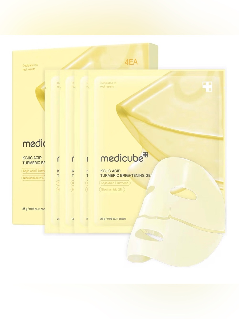 Medicube Kojic Acid Turmeric Brightening Gel Mask - 4 Masks